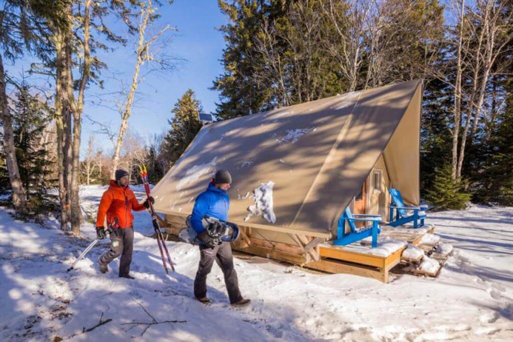 winter camping Canada