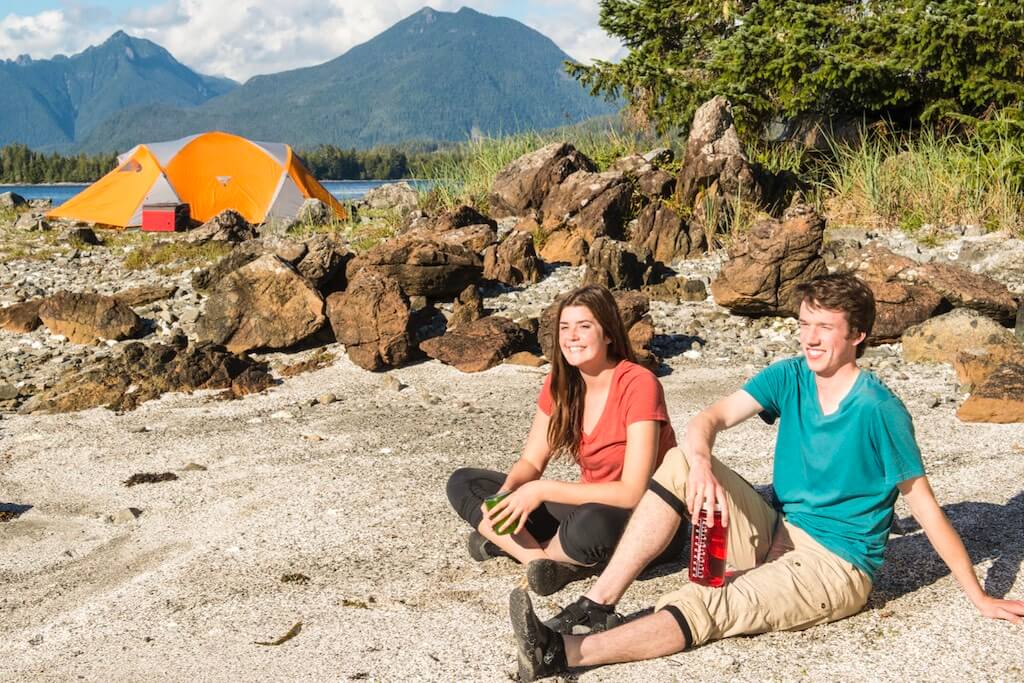 beach camping