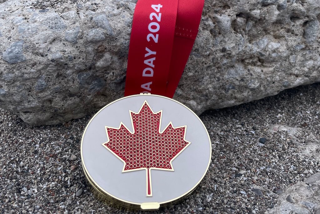 Canada day race medal