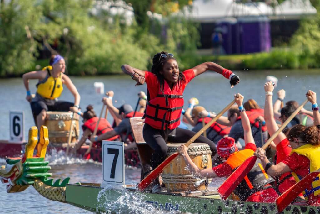 A race during the Ottawa dragon boat festival