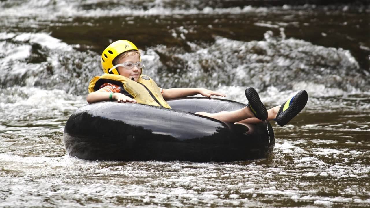 Floating in tube on Elora Gorge