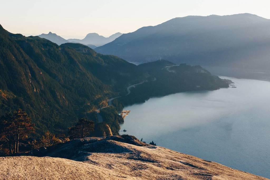 View from the top of The Stawamus Chief in the Stawamus Chief Provincial Park