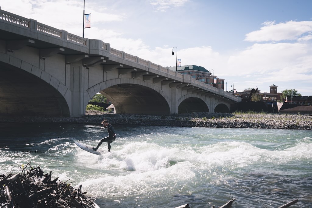 Surfing Calgary's Bow River