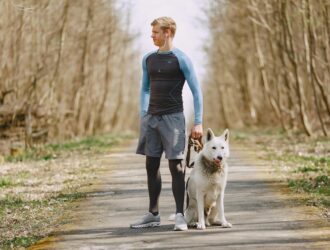 Runner with a dog